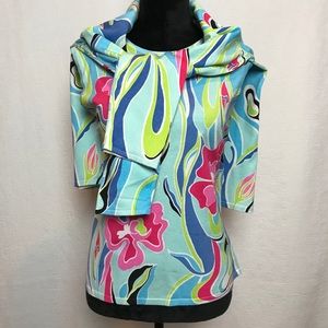 Colorful Cardigan Shirt Set